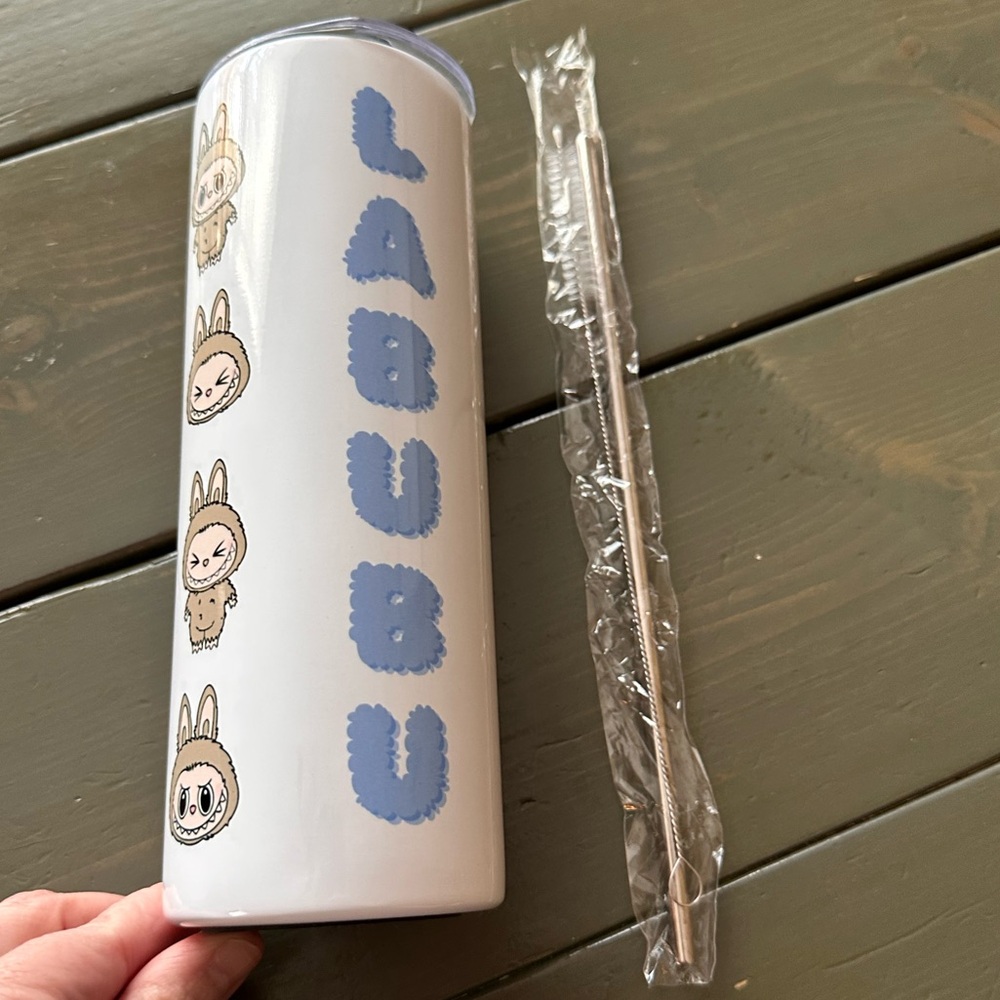 Labubu Stainless Steel 20oz Tumbler with Lid & Straw - Picture 2 of 8